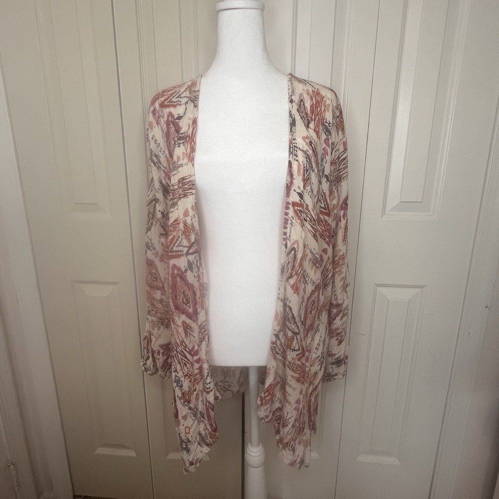 Billabong Aztec Print Cardigan Size Small/Medium Beachy Bohemian Surf Boho